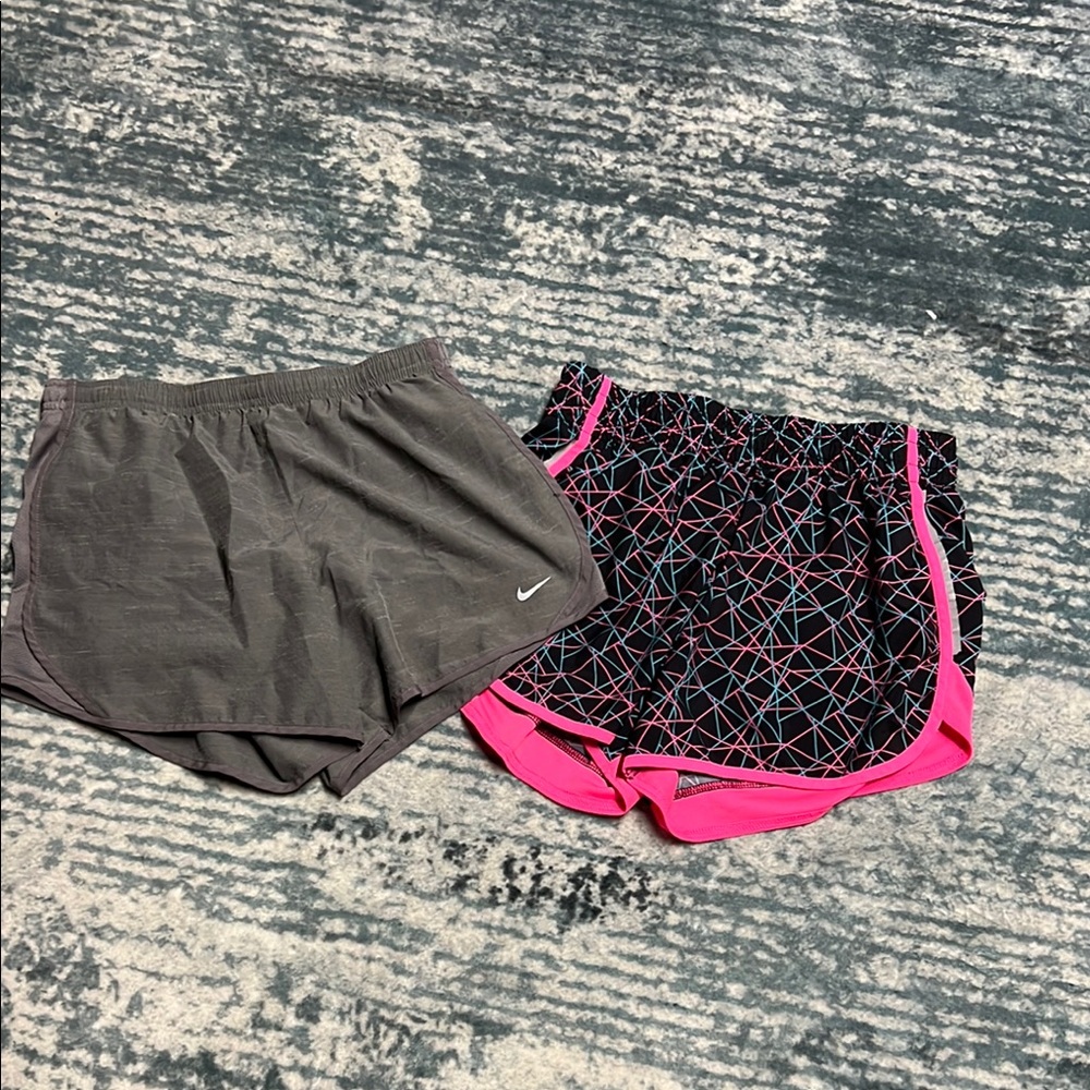 Nike Gray and Pink Athletic Shorts
